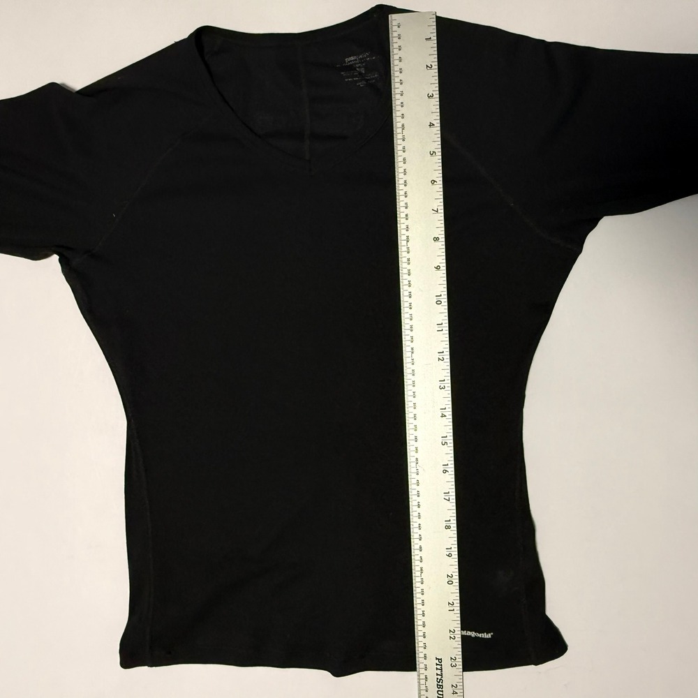Patagonia Capilene Black V-Neck Long Sleeve Base Layer Top 44830F6 Womens Small - Picture 12 of 14